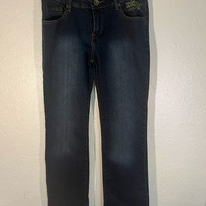 Mens Y2K Ed‎ Hardy Embroidered Skull/Flower  Denim Jeans Straight Fit  29/30